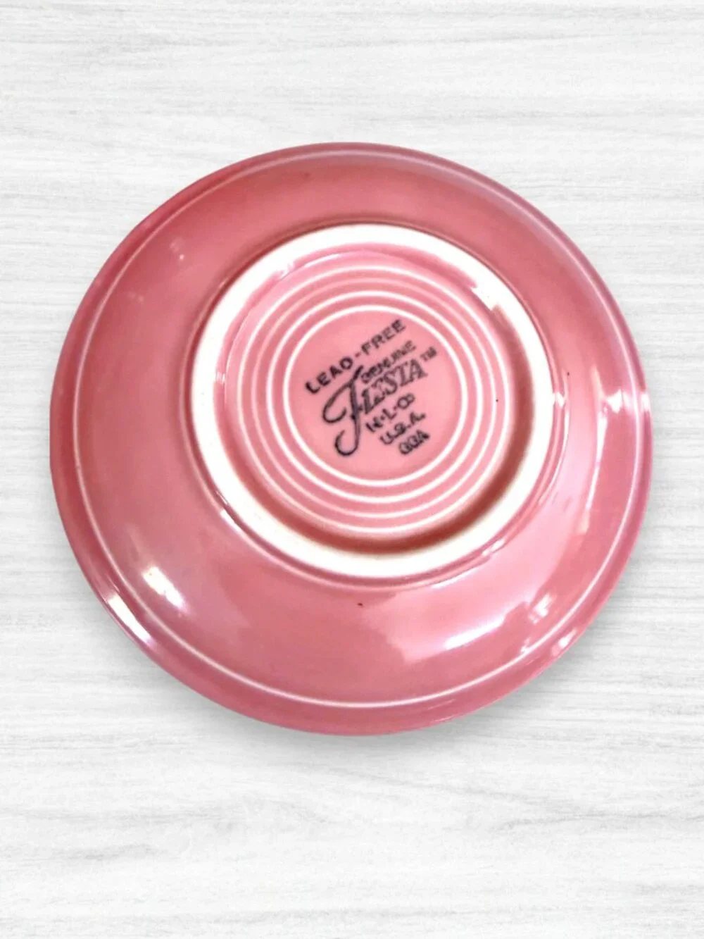 Fiesta Ware Rose Pink Cups & Saucers Set of 4 Retired Fiestaware